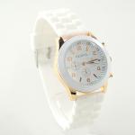 White Geneva Silicone Watc..