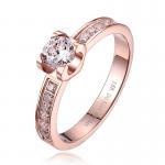 18k Gp Rose Gold Sim Diamo..